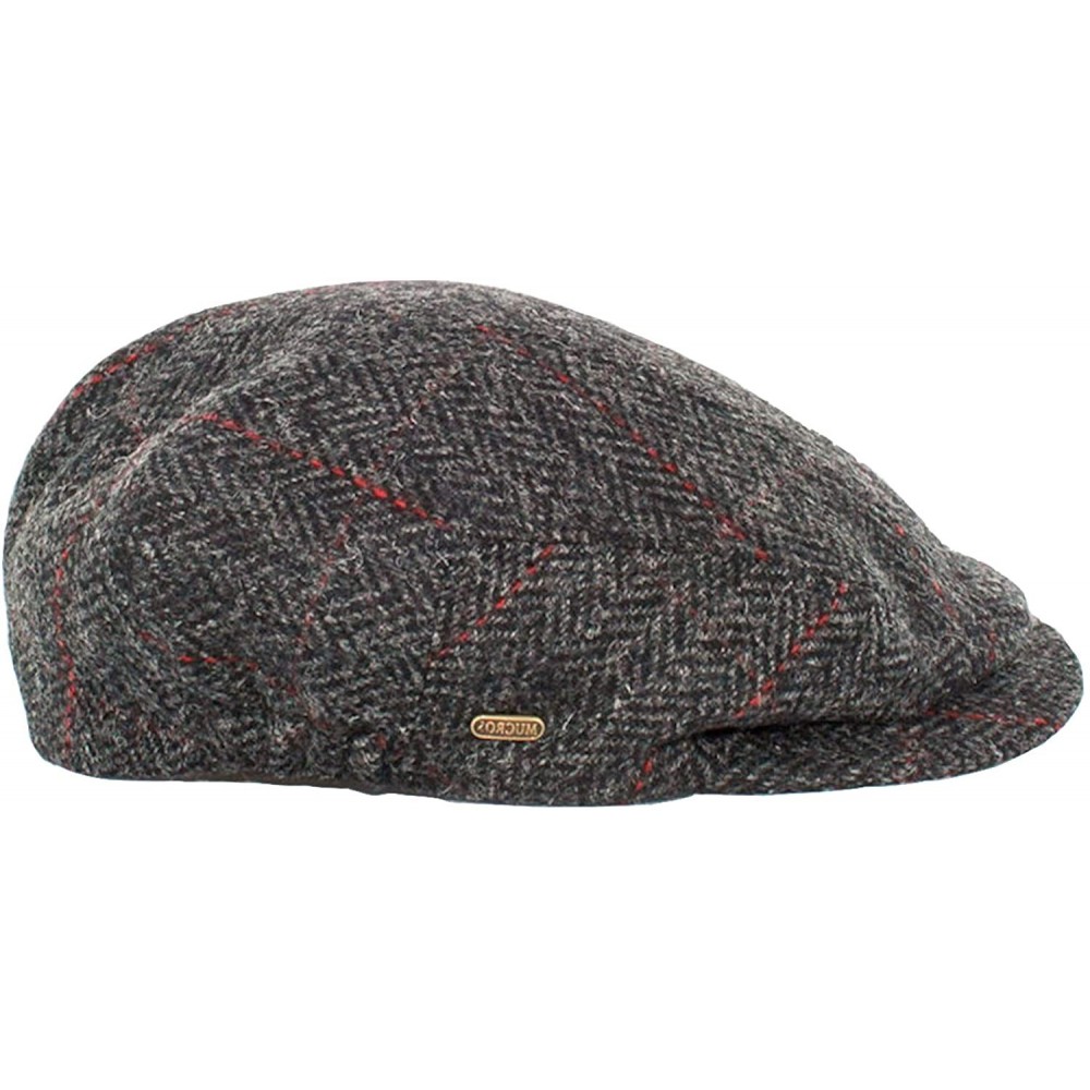 Newsboy Caps Kerry Cap - Charcoal Herringbone - C118NK4N3GE $43.98