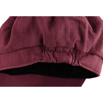 Newsboy Caps Mens Women Mariner Skipper Cap Cotton Greek Fisherman Hat Newsboy Sailor Fiddler Cap - Burgundy - CK18R3YE68S $1...