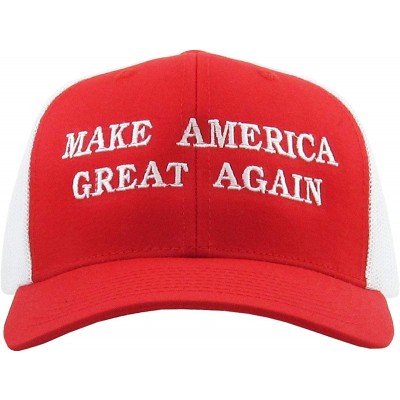 Baseball Caps Make America Great Again Our President Donald Trump Slogan with USA Flag Cap Adjustable Baseball Hat Red - CH18...