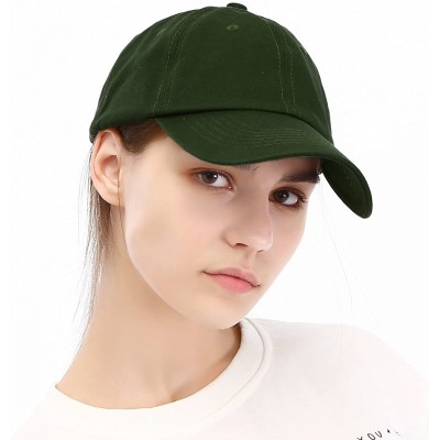 Baseball Caps Unisex Washed Dyed Cotton Adjustable Solid Baseball Cap - Dfh269-black Forest - CM18GM8KIR2 $9.92