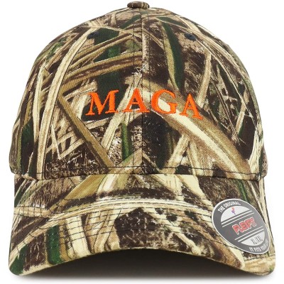 Baseball Caps MAGA Embroidered Mossy Oak Camo Fitted Cap Upto XXL - Shadow Grass - CR18SYQ7IX5 $14.71