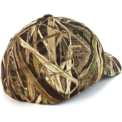 Baseball Caps MAGA Embroidered Mossy Oak Camo Fitted Cap Upto XXL - Shadow Grass - CR18SYQ7IX5 $14.71