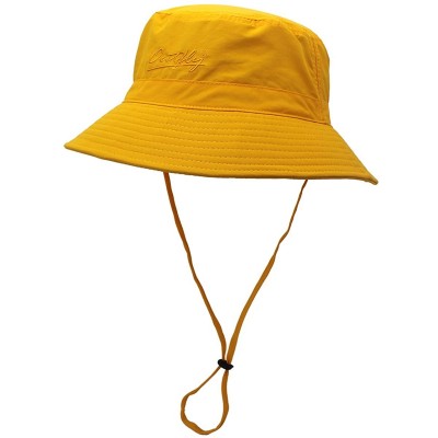 Bucket Hats Womens Bucket Sun Hat UPF 50+ Light Weight Sun Protection Caps - Yellow - CJ12CSI0GX9 $9.40