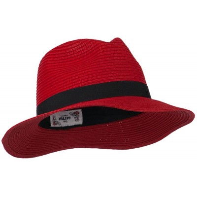 Fedoras Big Brim Fedora - Red - CZ11KYP2NNP $11.16