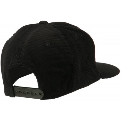 Baseball Caps Corduroy Vintage Snapback Cap - Black - CL11RNPJBHF $24.64