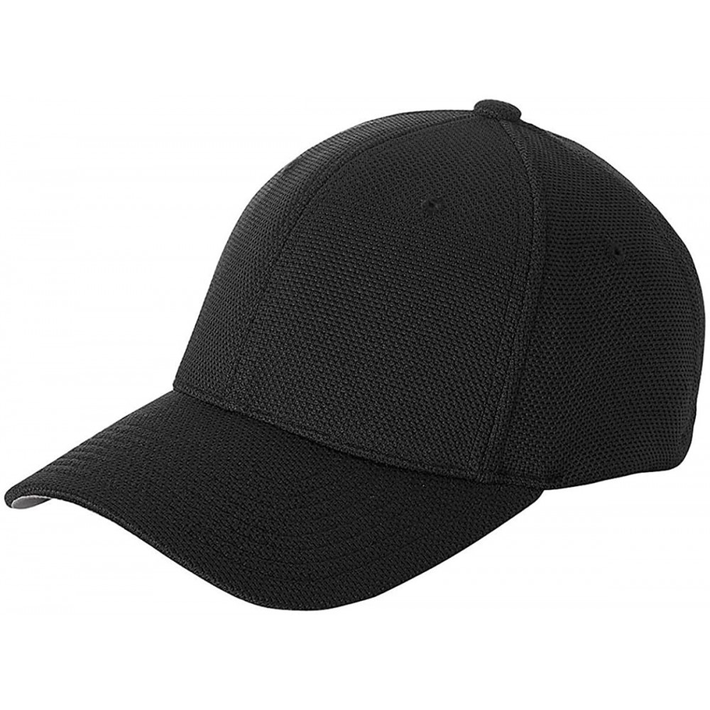 Baseball Caps Cool & Dry Pique Mesh Cap (6577CD) - Black - CV12HHBFLLJ $12.90