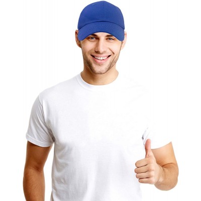 Baseball Caps Baseball Cap Dad Hat Plain Men Women Cotton Adjustable Blank Unstructured Soft - Royal Blue - C411JYDG7KD $10.92