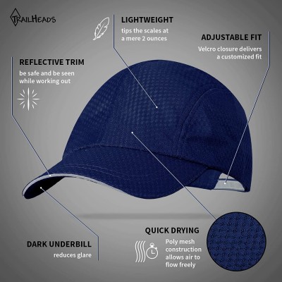 Baseball Caps Race Day Performance Running Hat - The Lightweight- Quick Dry- Sport Cap for Men - navy - CD11902Q43D $18.56