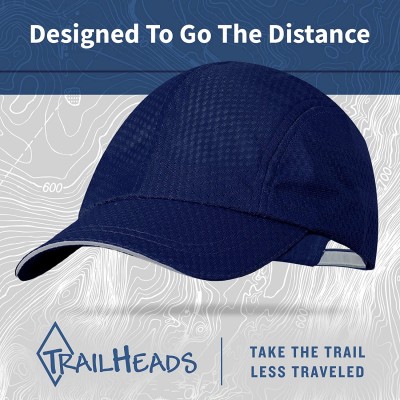 Baseball Caps Race Day Performance Running Hat - The Lightweight- Quick Dry- Sport Cap for Men - navy - CD11902Q43D $18.56