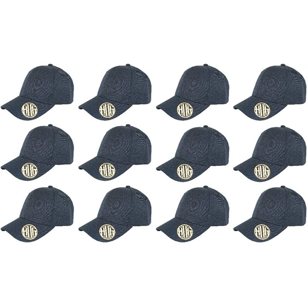 Baseball Caps ( Pack of 12 ) Classic Premium Baseball Cap Adjustable Size Plain Hat Unisex - Navy - C61865NCKDL $37.51