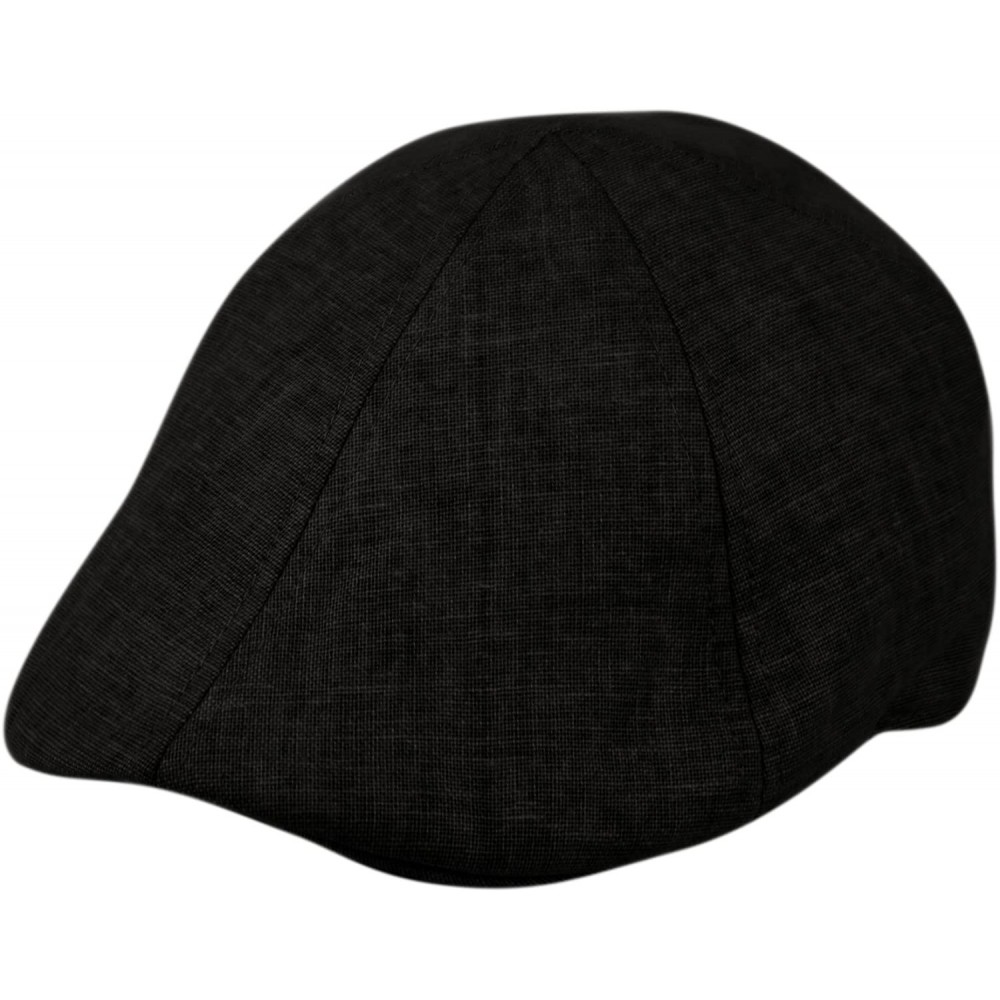 Newsboy Caps Men's Cool Summer Duckbill Ivy Cap- Newsboy Pub Irish Hat- Golf Cap - Black - C818GX7YRYN $8.53