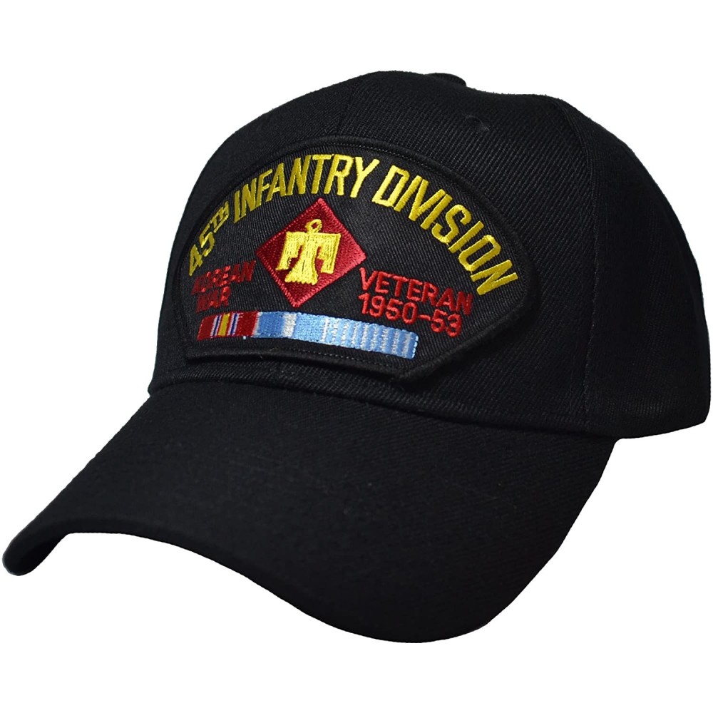 Baseball Caps 45th Infantry Division Korean War Veteran Cap Black - CG12DJFJC0N $15.23