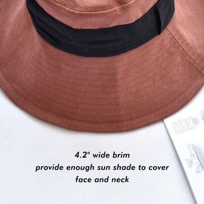 Sun Hats Sun Hats for Women Roll-up Wide Brim Summer Beach Hat Foldable Floppy Cotton Hat - Khaki-strappy Hat - CO18ROM4DAT $...