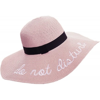 Sun Hats Do Not Disturb Women Floppy Bucket Summer Sun Hat Kentucky Derby A420 - Pink - CV17YH7RYD9 $14.88