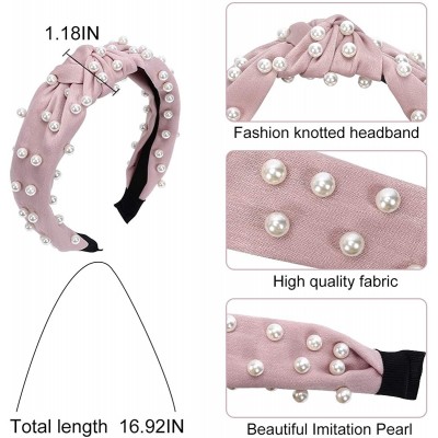 Headbands Knot Headband Headbands Elastic Accessories - Pearl-headband-c - CB18UEMM0SQ $9.63