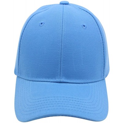 Baseball Caps Baseball Cap Men Women - Classic Adjustable Plain Hat - Sky - CV17YKGZ223 $7.64