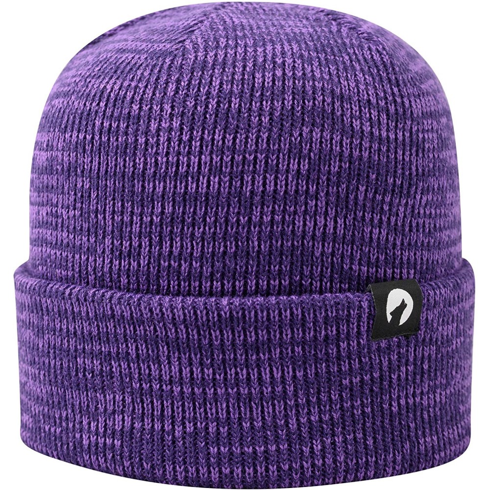 Skullies & Beanies Canadian-Made Unisex Classic Cuff Beanie & Slouch Hat - Mauve - CT18ZL64N09 $13.39