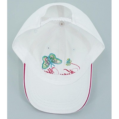 Baseball Caps Boys Baseball Cap- Boys Flat Bill Girls Sun Hat- Unisex Baseball Hat - White - CN183CZSL8U $14.50