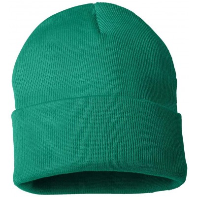 Skullies & Beanies SP12 - 12 Inch Solid Knit Beanie - Kelly - CW12EGZAHMB $7.26