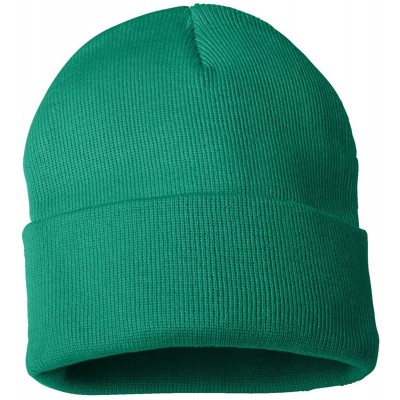 Skullies & Beanies SP12 - 12 Inch Solid Knit Beanie - Kelly - CW12EGZAHMB $7.26