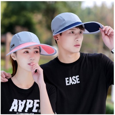 Sun Hats Outdoor Recreation Sports Anti UV Sun Hat Wide Brim Baseball Cap Large Sun Visor - Light Pink - CV184Z8UC4O $9.11