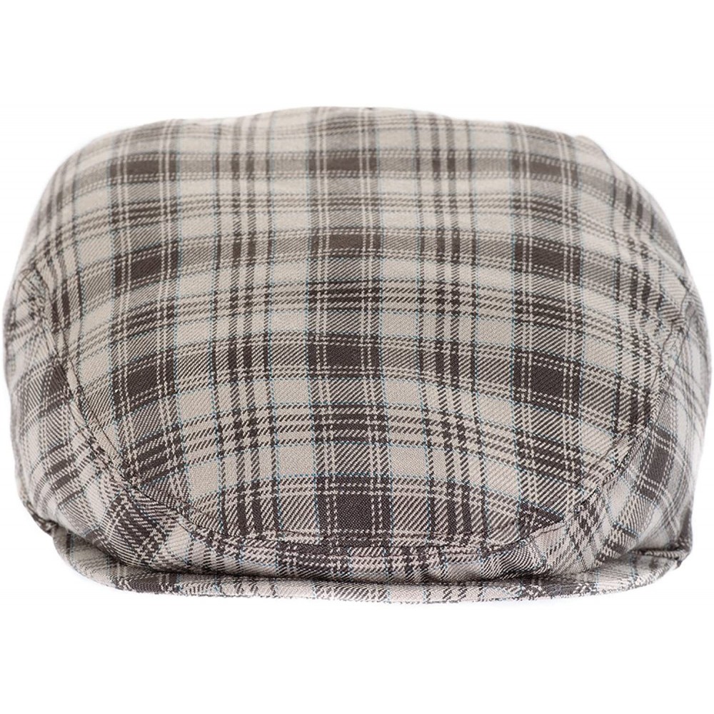 Newsboy Caps Mens Plaid Golfing Beret Summer Ivy Ascot Cabbie Cap Hat Ivy Newsboy - Dark Brown - CU11U0XZW4X $13.84