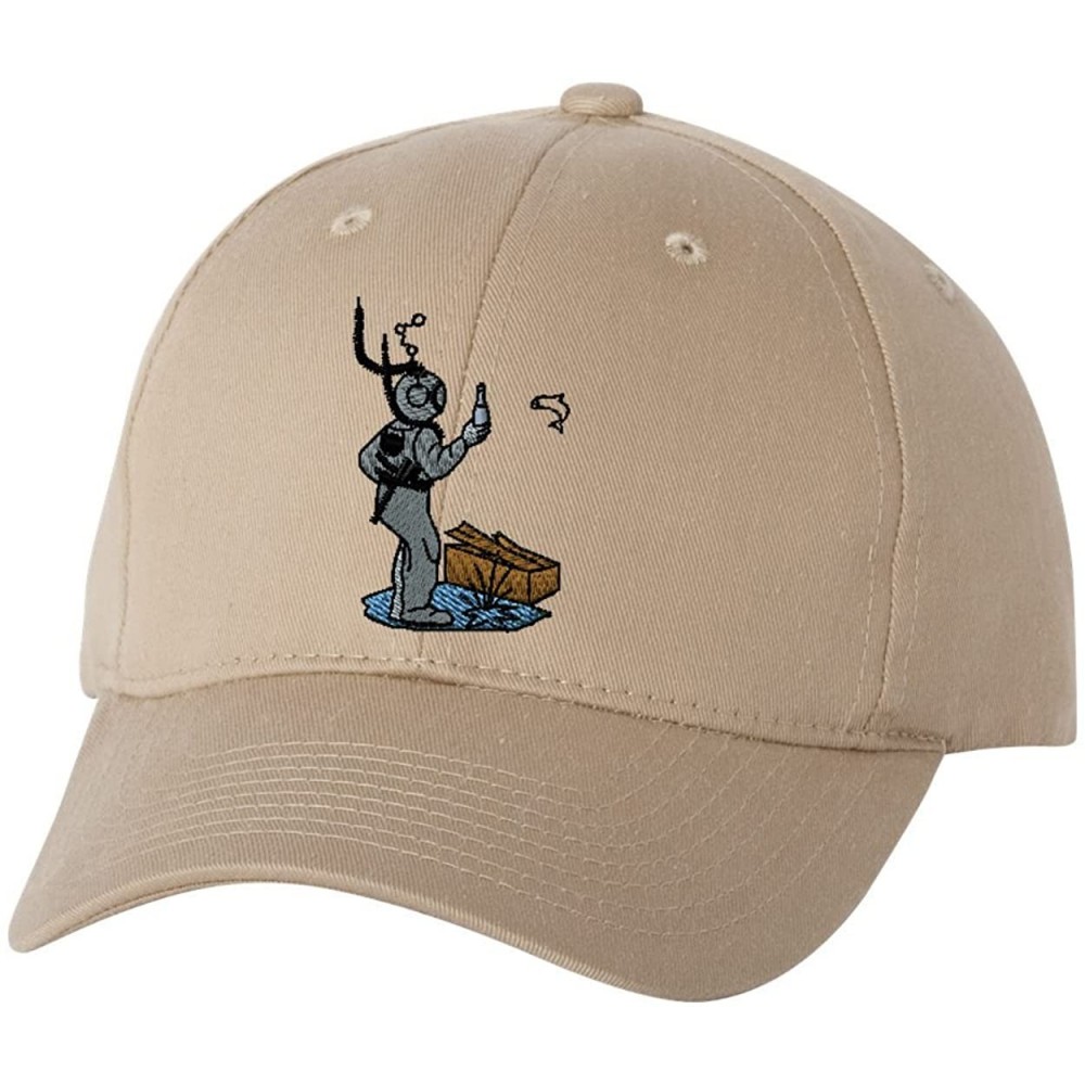 Baseball Caps Deep Sea Diver Custom Personalized Embroidery Embroidered Hat Cap - Khaki - C212MZ8V5XV $17.89