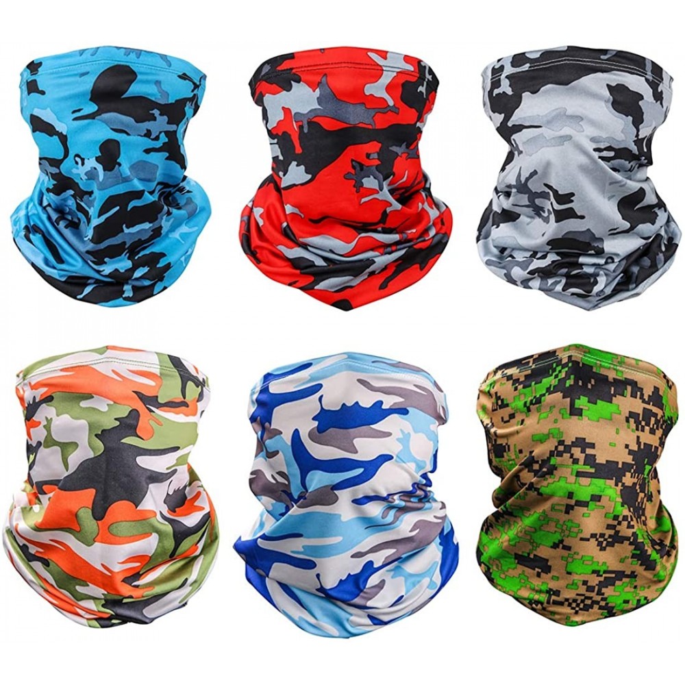 Balaclavas Protection Windproof Sunscreen Breathable Camouflage - Camouflage (6 Pack) - C9196U8G2E2 $22.70