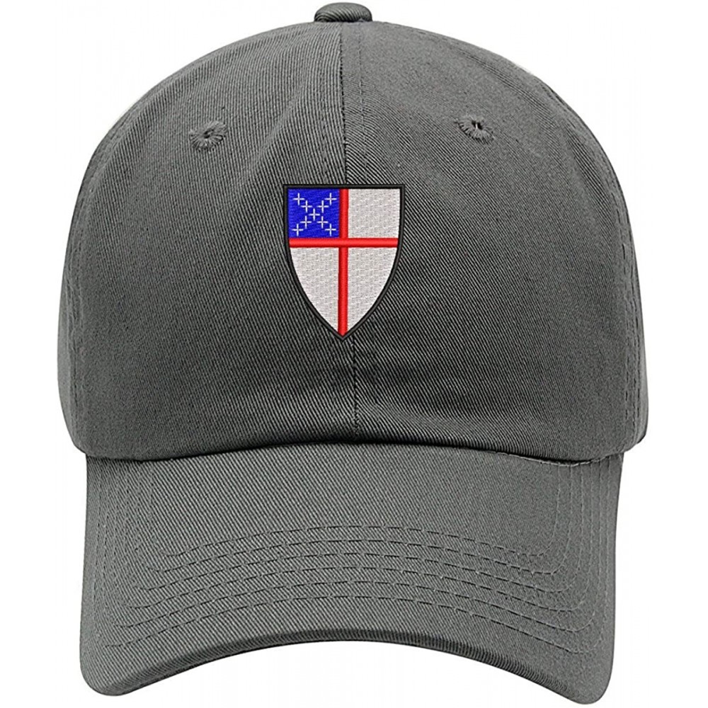 Baseball Caps Episcopal Shield Logo Embroidered Low Profile Soft Crown Unisex Baseball Dad Hat - Charcoal - CP18X9K3WLW $18.27