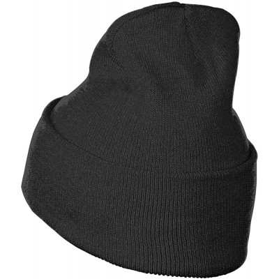 Skullies & Beanies Railroad Crossing Sign Unisex Knit Beanie Hat Daily Ski Skull Cap - Black - CO18L75SCUN $16.85