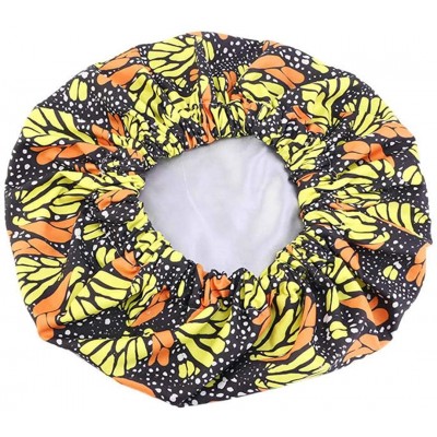 Skullies & Beanies Women's African Flower Pattern Shower Cap Boho Style Bath Hat Wide Band Sleep Headwear Bonnets for Women/G...