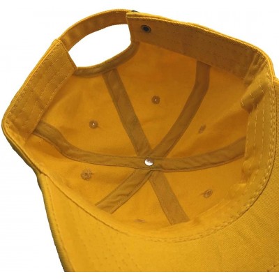 Baseball Caps Dad Hat Baseball Cap Unconstructed Adjustable Dad Hats for Men Embroidery Hat - Yellow - CV187WL2IQ2 $15.55