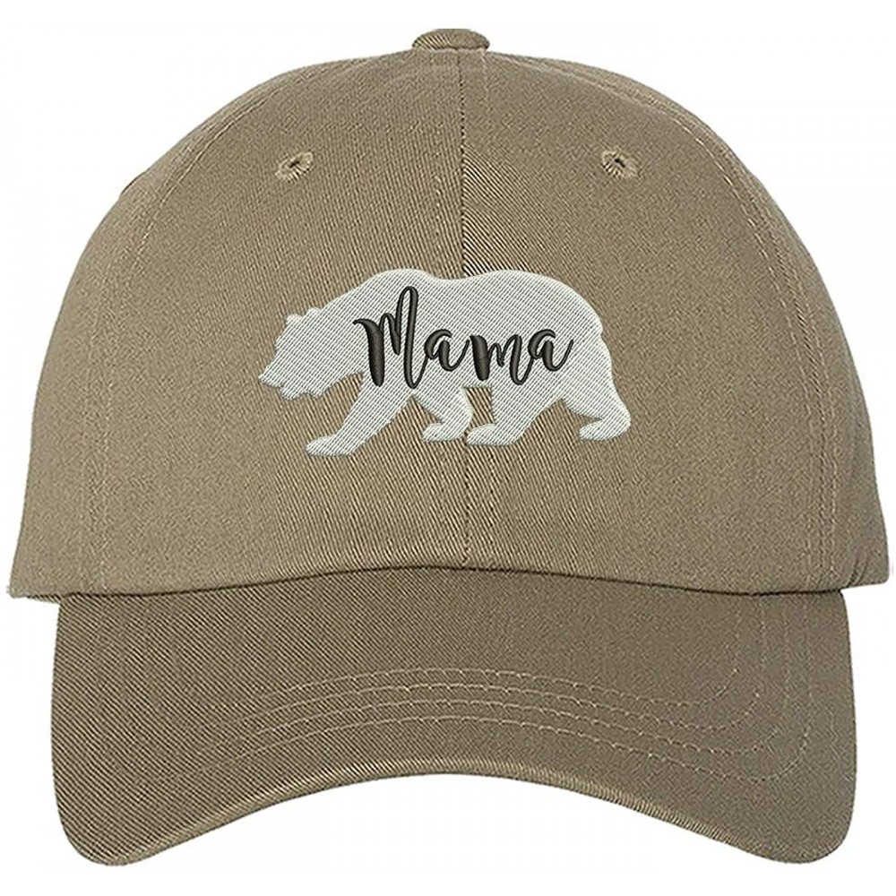 Baseball Caps Mama Bear Family Dad Hat - Khaki - CK18RHMK3RG $21.38