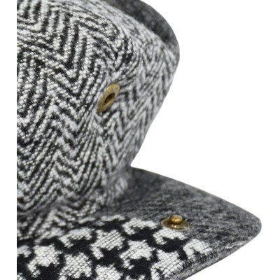 Newsboy Caps Classic Men's Wool Herringbone Newsboy Cap Driving Cabbie Tweed Applejack Golf Hat - 2760-gray Patch - CC193UYXR...