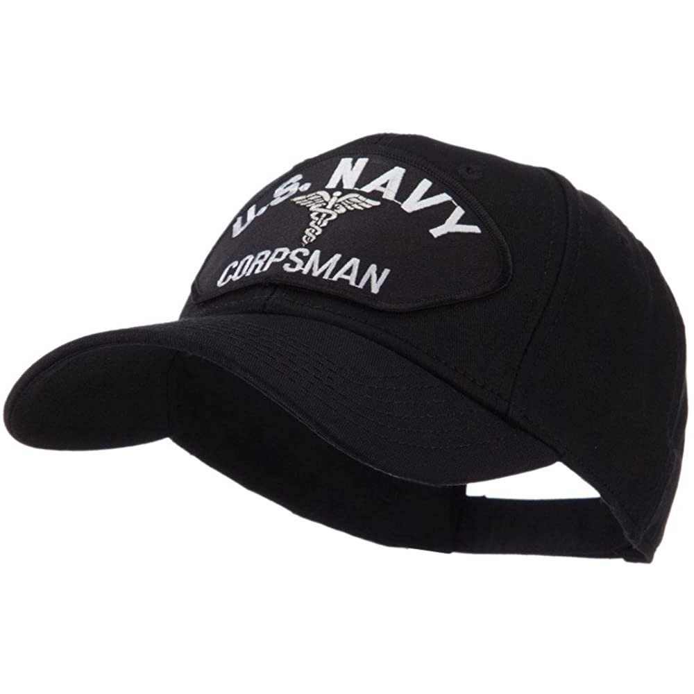 Baseball Caps US Navy Fan Shape Large Patch Cap - Navy Corpsman - CM11FIUC4C1 $17.32