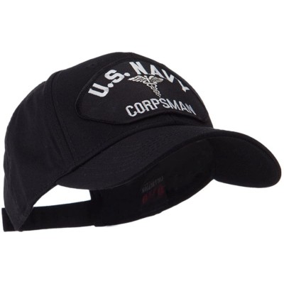 Baseball Caps US Navy Fan Shape Large Patch Cap - Navy Corpsman - CM11FIUC4C1 $17.32