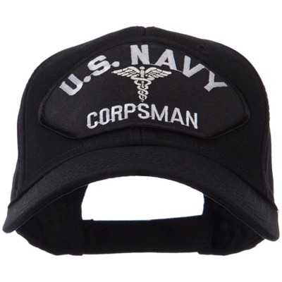 Baseball Caps US Navy Fan Shape Large Patch Cap - Navy Corpsman - CM11FIUC4C1 $17.32