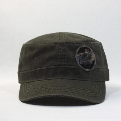 Baseball Caps Vintage Year Tactical Military Radar Adjustable Cotton Cadet Caps - Dark Olive Green - C412OCBFNHQ $11.73