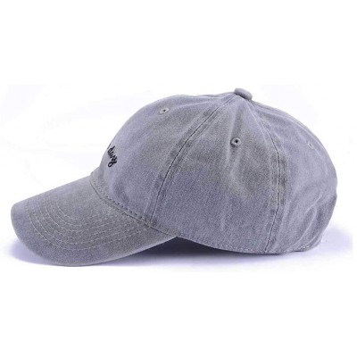 Baseball Caps Vintage Hat Bad-Hair-Day Embroidered Women-Baseball-Dad Hats Distressed - Light Grey - CK18GZHOEHG $12.52