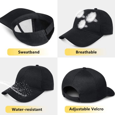 Baseball Caps Classic Polo Baseball Cap Ball Hat Adjustable Fit for Men and Women - Black2 - C518WD9RI95 $11.44