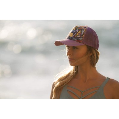 Baseball Caps Trucker Hats for Women - Snapback Woman Caps in Lively Colors - Waveflower - Lilac - CN18Y92N8NZ $18.15