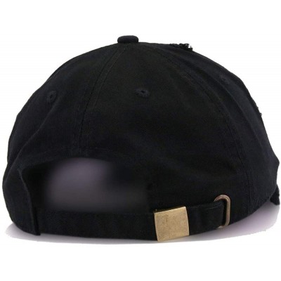 Baseball Caps Irish Shamrock Vintage Baseball Cap Embroidered Cotton Adjustable Distressed Dad Hat - Black - CH1924W6TAL $17.90