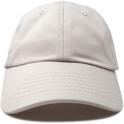 Baseball Caps Youth Childrens Cotton Cap Plain Hat Black Khaki Navy Pink Red White - Beige - CN12NERNCCY $11.92