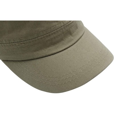 Baseball Caps Cadet Army Cap - Military Cotton Hat - Khaki2 - C612GW5UUXP $7.92