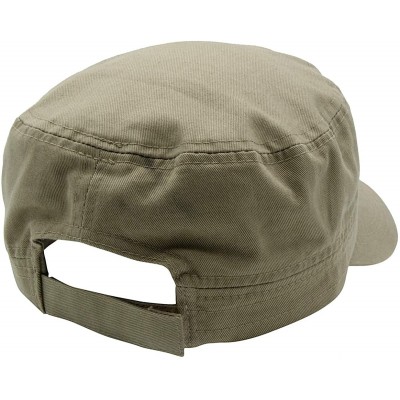 Baseball Caps Cadet Army Cap - Military Cotton Hat - Khaki2 - C612GW5UUXP $7.92