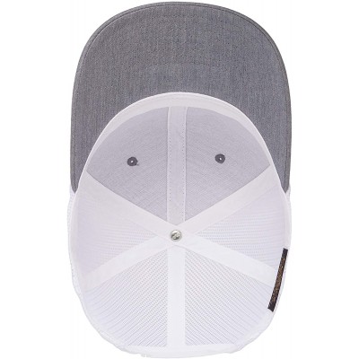 Baseball Caps Men's Yp Classics Retro Trucker Cap 2-Tone - Heather/White - C518LXZ9D8W $10.08