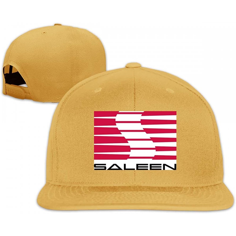 Baseball Caps Mens Saleen Logo A Flat-Brim Cap Adjustable Freestyle Hats - Yellow - C918WM6I2OG $10.30