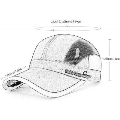 Baseball Caps Unisex Summer Running Cap Quick Dry Mesh Outdoor Sun Hat Stripes Lightweight Breathable Soft Sports Cap - CO18D...