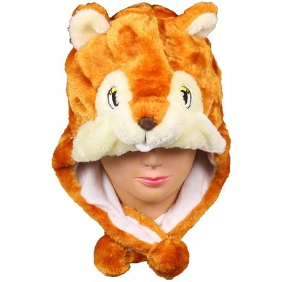 Skullies & Beanies Plush Soft Animal Beanie Hat Halloween Cute Soft Warm Toddler to Teen - Squirrel - C812M5NBL95 $11.77