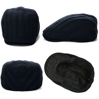 Newsboy Caps Mens Wool Newsboy Cap Fitted Winter Irish Flat Cap - Navy69148 - CB18IL98QN6 $24.21